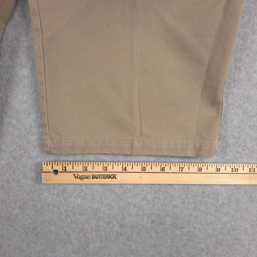 Dockers Mens 38x30 Beige Tan Classic Fit Pleated Front Chino Khaki Pants School